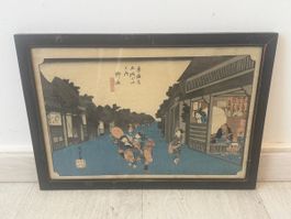 Tableau Estampe Japonaise Utagawa Hiroshige – Scène de Goyu