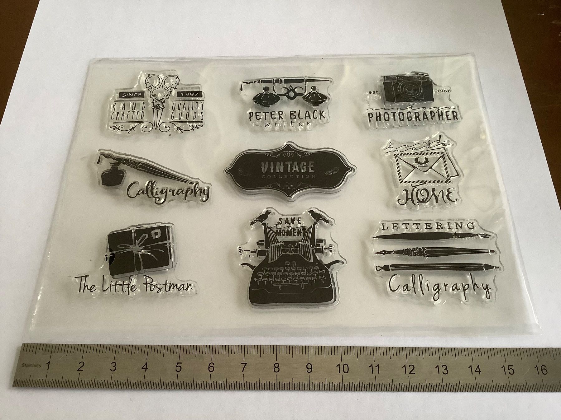 Timbri: Clear Stamp Calligraphy Silikon Stempel Silikonstempel – Nuovo (secondo la descrizione) da Meyrin venduto da laservette99 1