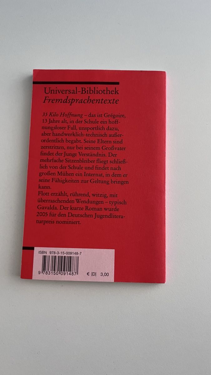 Libri: Anna Gavalda - 35 Kilo Hoffnung - Jugendbuch - Top! – Usato da Muri AG venduto da lo.ren93 1