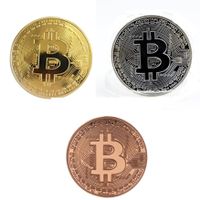 3er-Set BITCOIN Münze (gold-, silber-, bronze-farben)