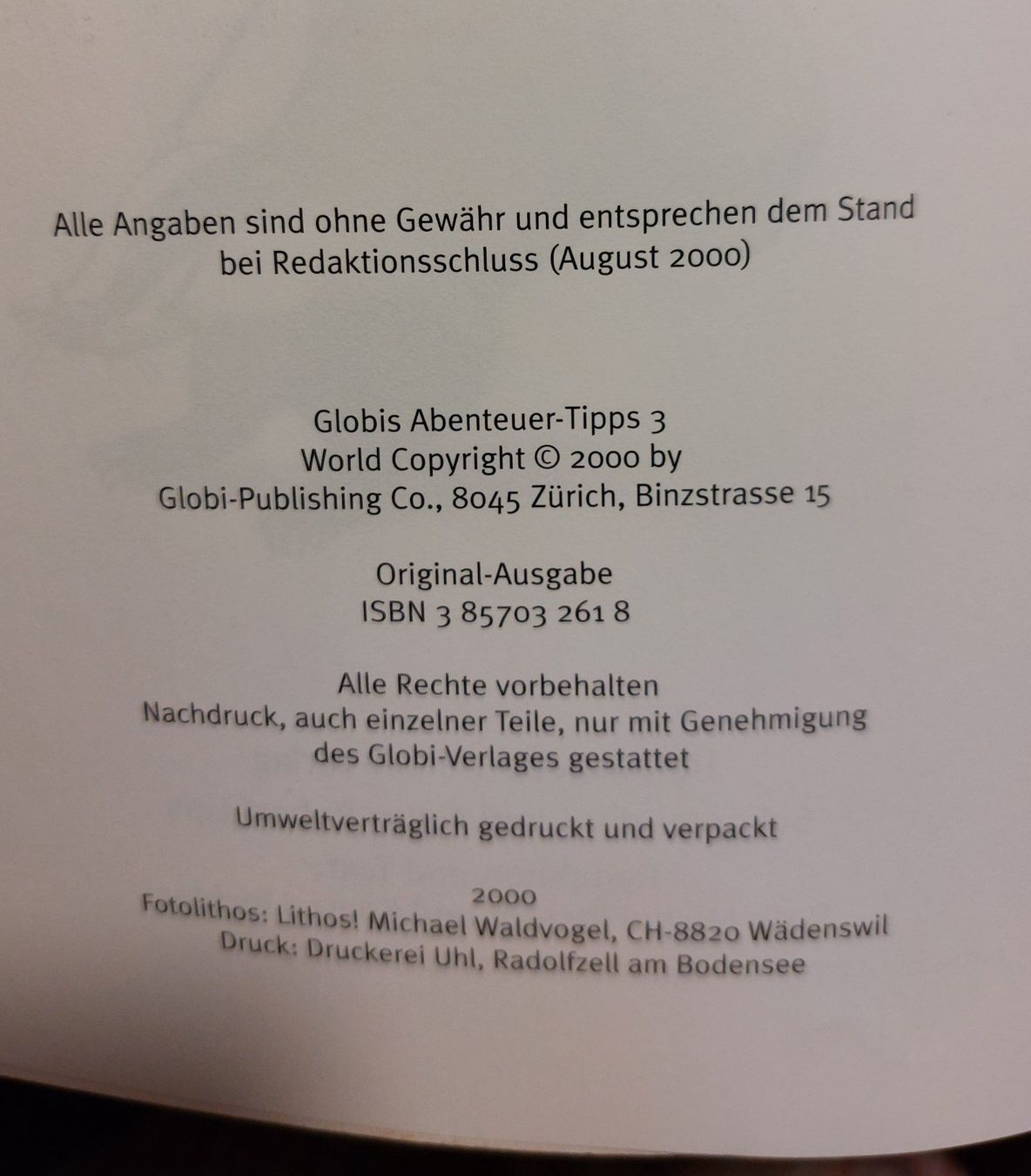 Libri: Globis Abenteuer Tipps 3 /Buch – Usato da Unterseen venduto da Ruia3333 2