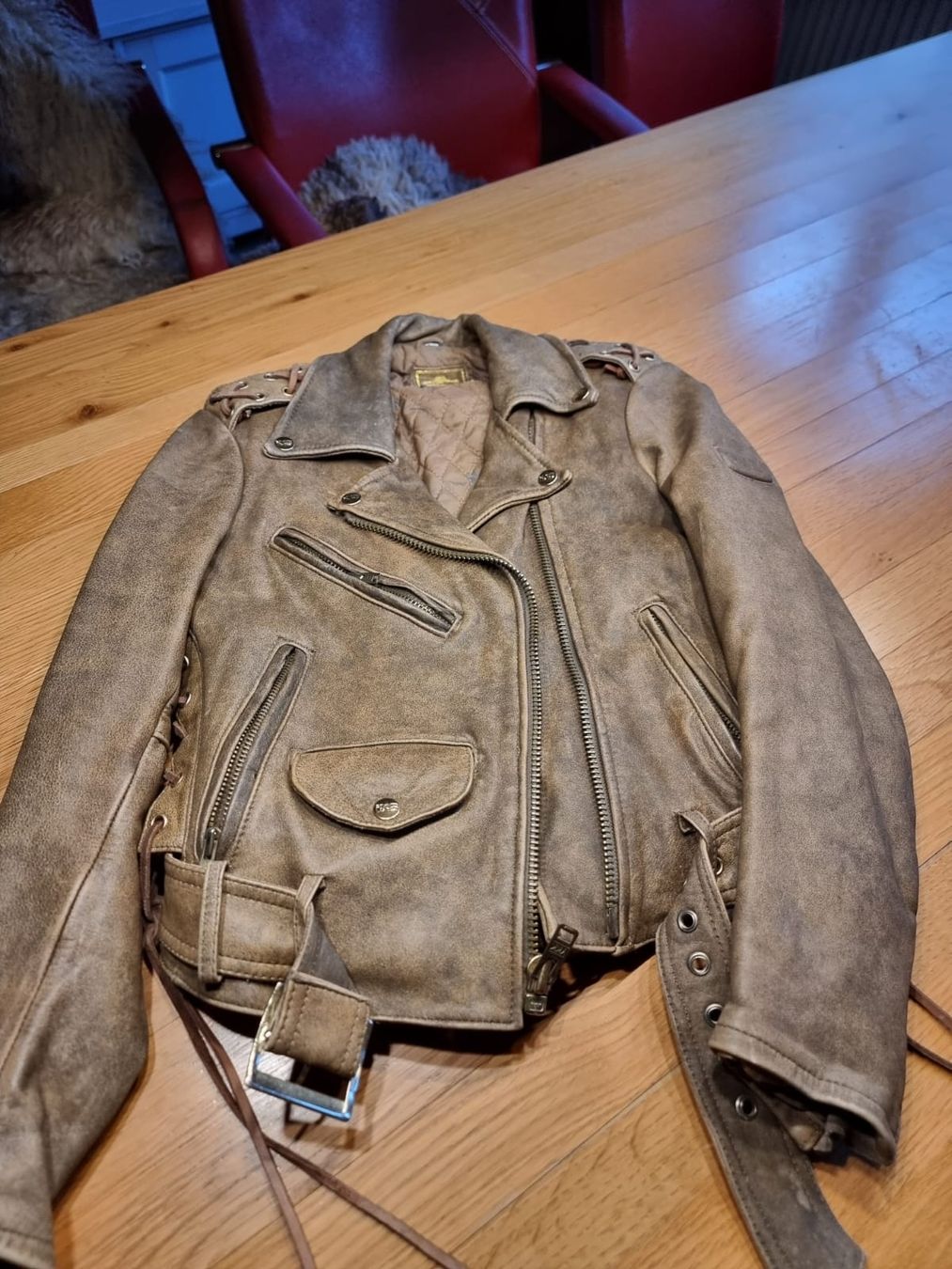 Giacche: Lederjacke braun Grösse S/M Gebrauchsspuren – Usato da Matten b. Interl venduto da Daeni_2000