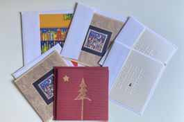 Weihnachtskarten Set, 6 Stk. diverse Sujet