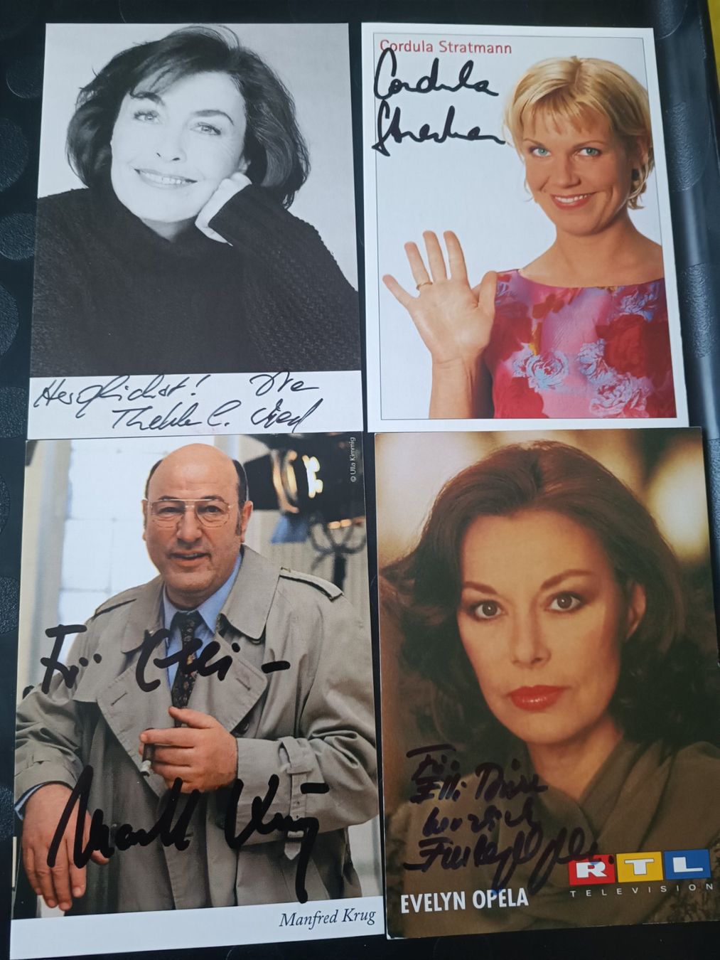 Autografi: 4x TV - handsignierte Autogrammkarten – Usato da Menziken venduto da Artographs
