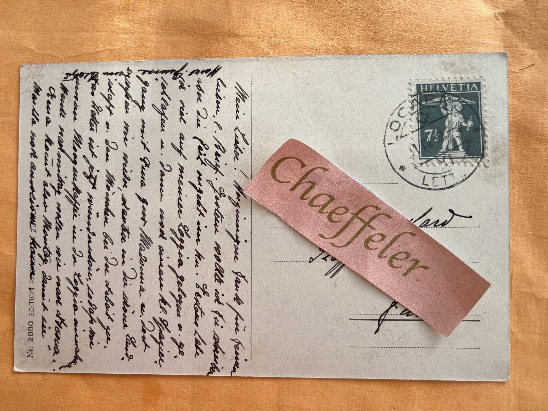 Ansichtskarten: Orselina – Gebraucht aus Zürich von Chaeffeler 1