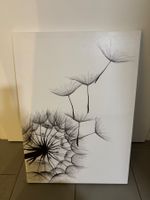 Wandbild Pusteblume schwarz/weiss, 50x70 cm