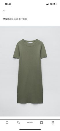 Grünes Mini Kleid von Zara, Gr. S