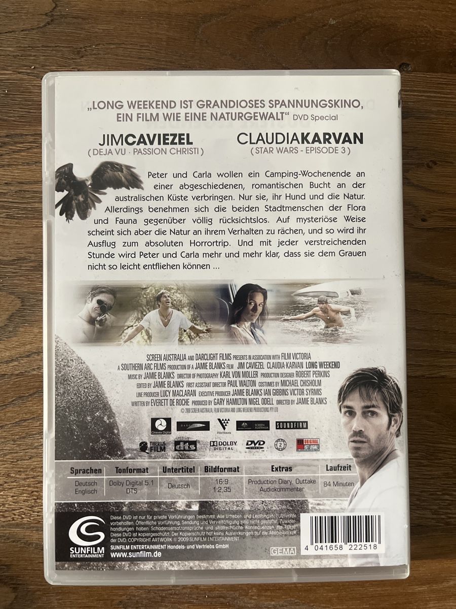 Tutti i DVDs: DVD: Long Weekend - Düsterer Thriller mit Jim Caviezel – Usato da Glarus venduto da Greenday 3
