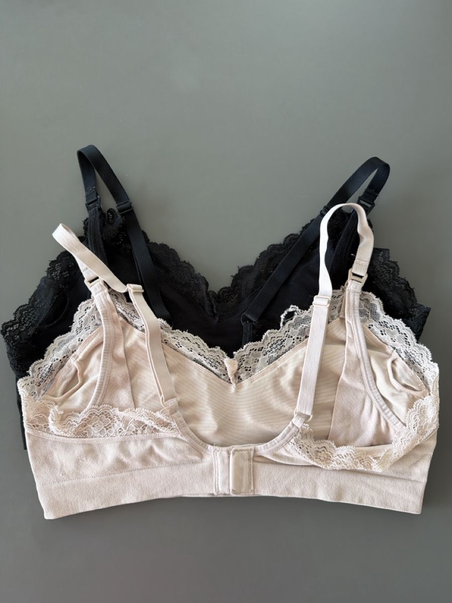 Altra biancheria intima: 2er Pack Still-BHs Spitze Schwarz/Nude Gr. M – Usato da Stäfa venduto da Gioviii 1