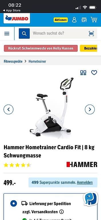 Hometrainer: Crosstrainer von Hammer NP 499.-- – Usato da Münsingen venduto da thi0ja 2