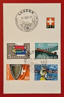 WERBEMARKEN SATZ 328 - 331 AUTOMOBIL POST ROTARY LUZERN 1957