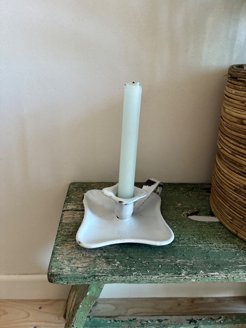 Bougeoirs: Alter Emaille Kerzenhalter eckig – D'occasion à Steffisburg par Reitschel5 1