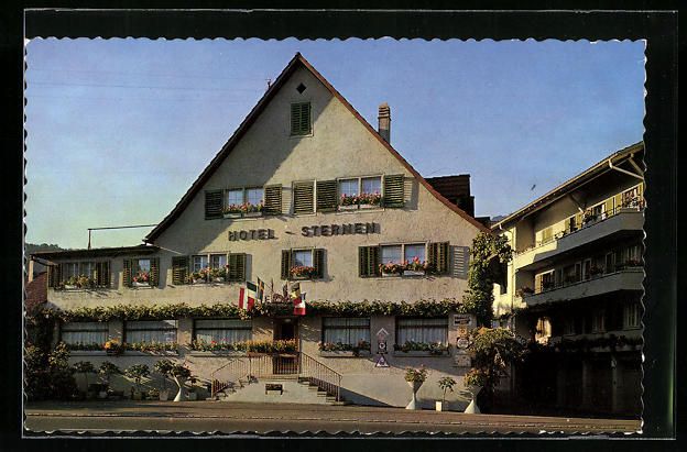 Cartoline postali: AK Pfäffikon, Hotel-Restaurant Sternen – Usato da Berlin venduto da bartko-reher