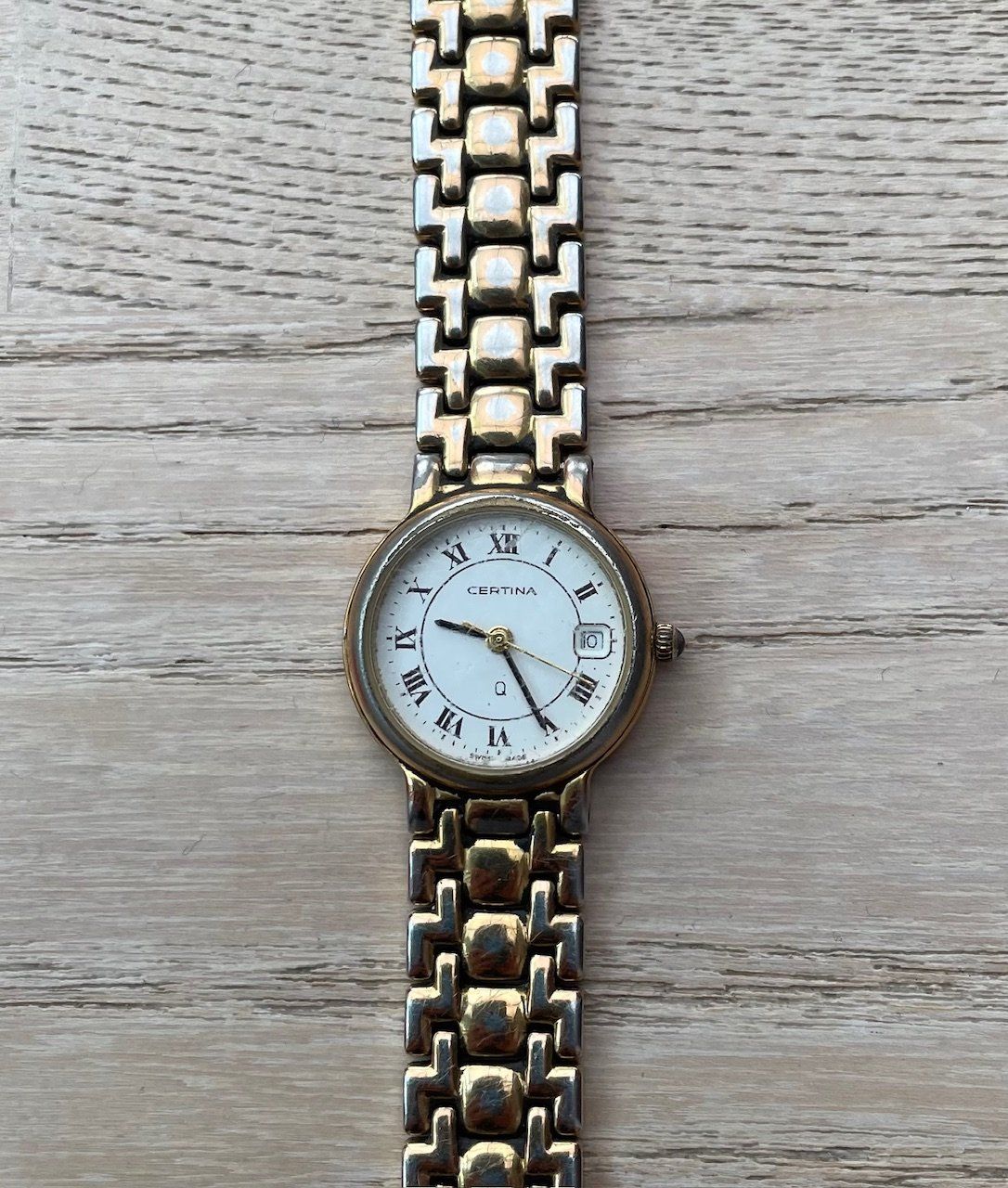 Certina Orologi: Damenuhr Certina mit Plaqué-Armband – Usato da Schnaus venduto da sueg01