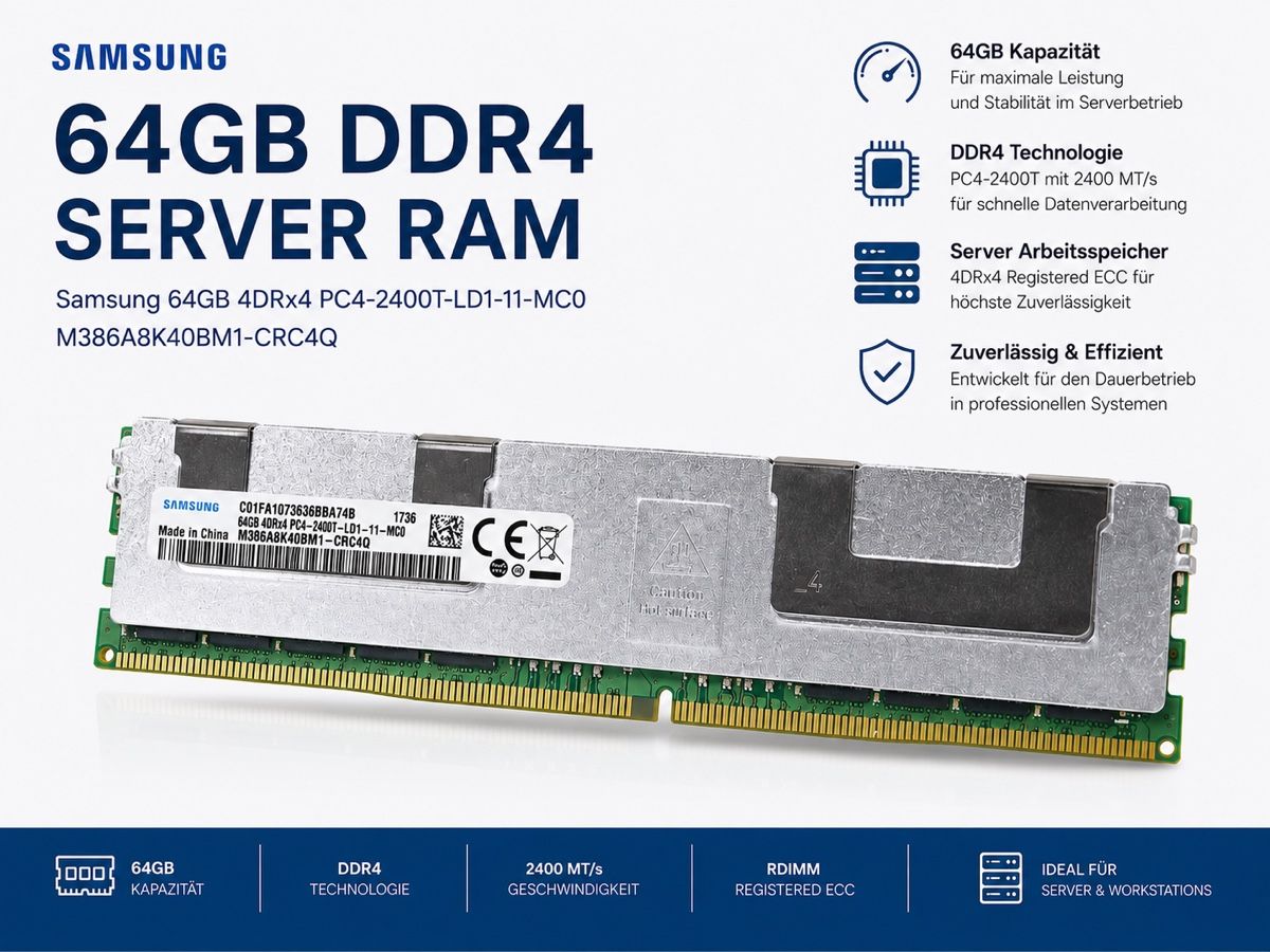 Samsung Server: Samsung 2 x 64GB DDR4 Server RAM – Usato da Kiesen venduto da ganymedes2000
