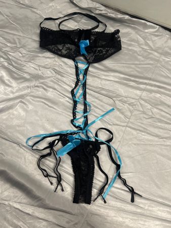 Dessous Neglige Spitze Straps String BH 1 Size Neu