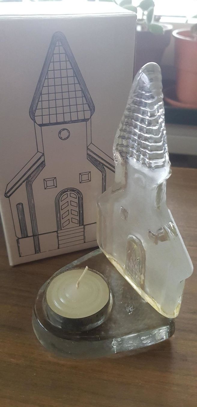 Portacandele: Kerzenhalter Kirche Glas – Usato da Mörschwil venduto da wunderkiste44 4