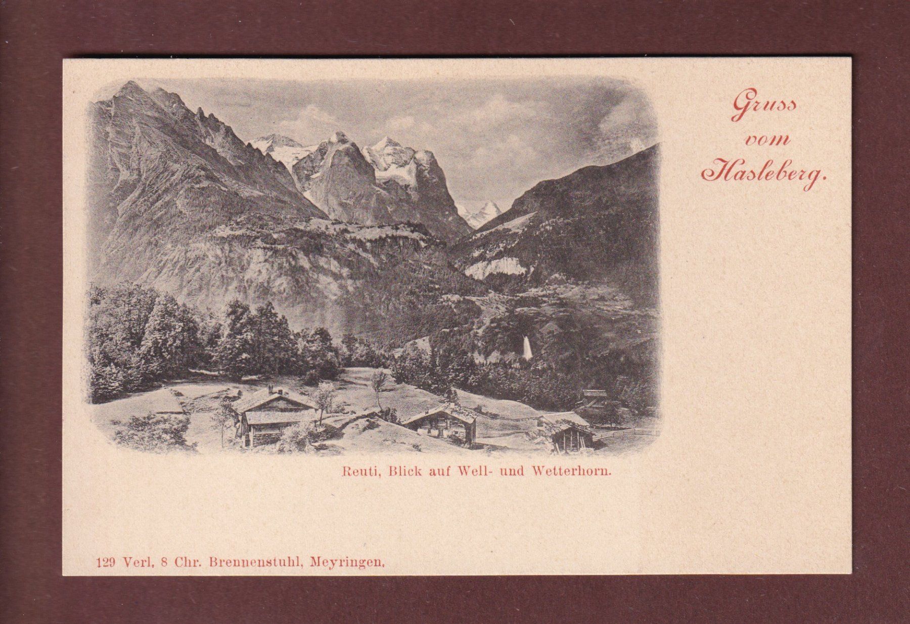 Cartoline postali: Gruss vom HASLEBERG - Reuti – Usato da Pully venduto da nicecards-shop