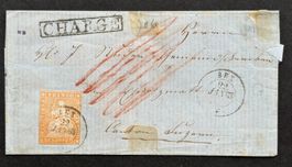 FALTBRIEF STRUBEL CHARGE 1863