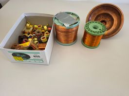 Kupferdraht Rollen / Konvolut