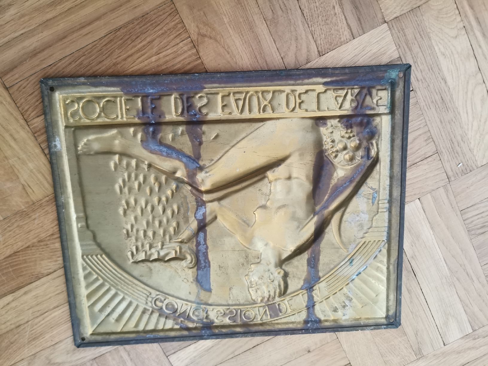 Schilder: Ancienne plaque Société eaux de l’Arve – Gebraucht aus Vésenaz von Angela.C3 1