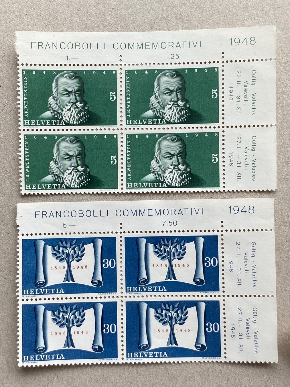 Tutti i francobolli: 281-284, Viererblock, postfrisch – Usato da Aarau venduto da hilde47