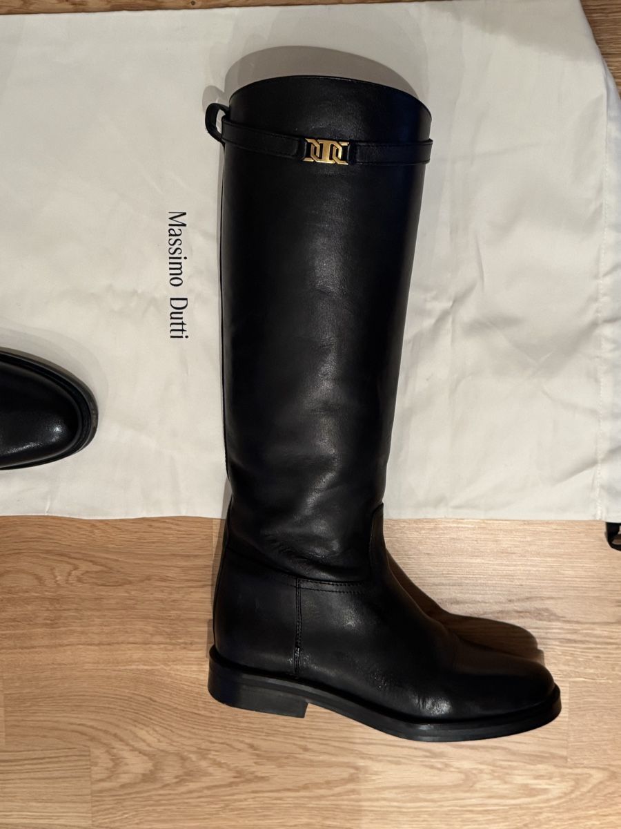Massimo Dutti Scarpe da donna: Massimo Dutti Lederstiefel, Schwarz, Grösse  38 – Nuovo (secondo la descrizione) da Zürich venduto da and_5bzx 3