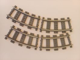LEGO Rails de train courbé 9V / 52 pièces 