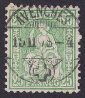 Nr. 40 mit Vollstempel AVENCHES VD