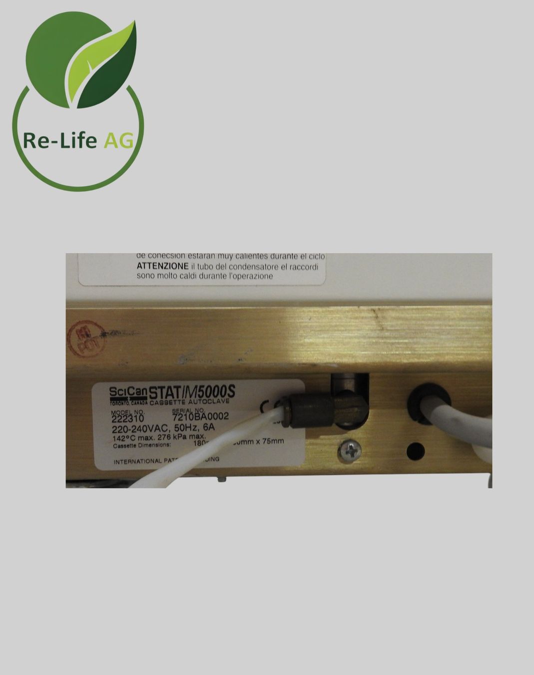 Alle Maschinen: SciCan | StatIM 5000S | Cassette Autoclave | Untested – Gebraucht aus Reinach BL von Re-LifeAG_Labor 8