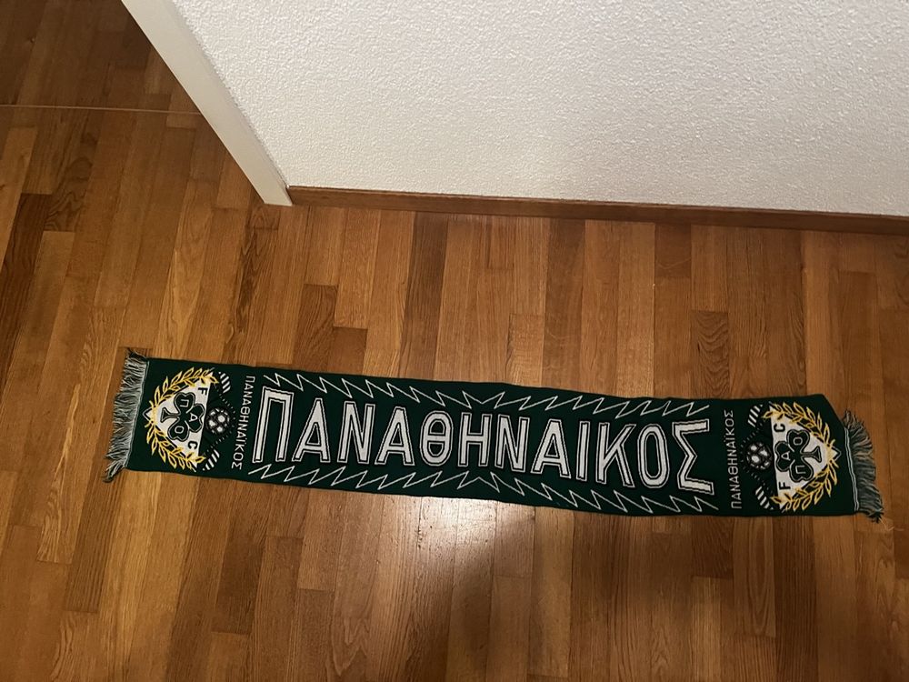 Panathinaikos Fanschal Fussball Schal grün weiss Griechenlan (Gebraucht