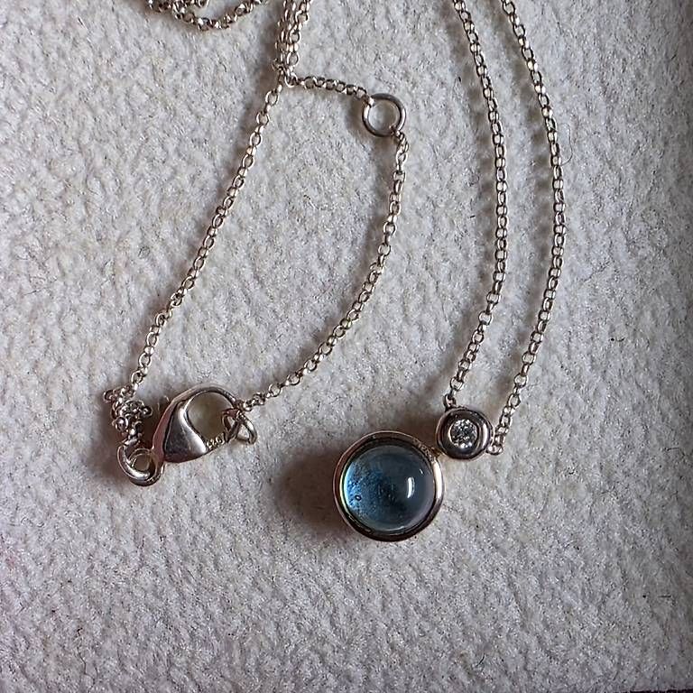 Catenine: Collier argent 925 avec Topaze et Diamant – Nuovo e nell'imballaggio originale da Orbe venduto da Adaline.64 2