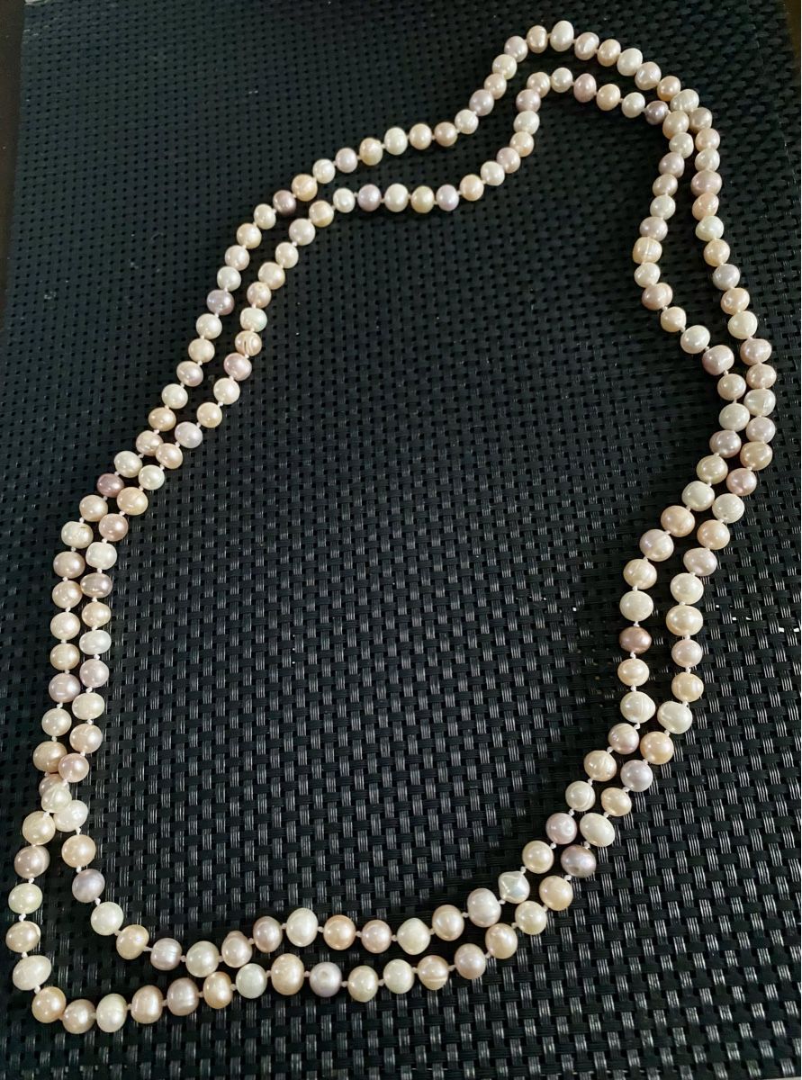 Perle (finte): Collier avec perles artificielles. – Usato da Echallens venduto da 1961zap