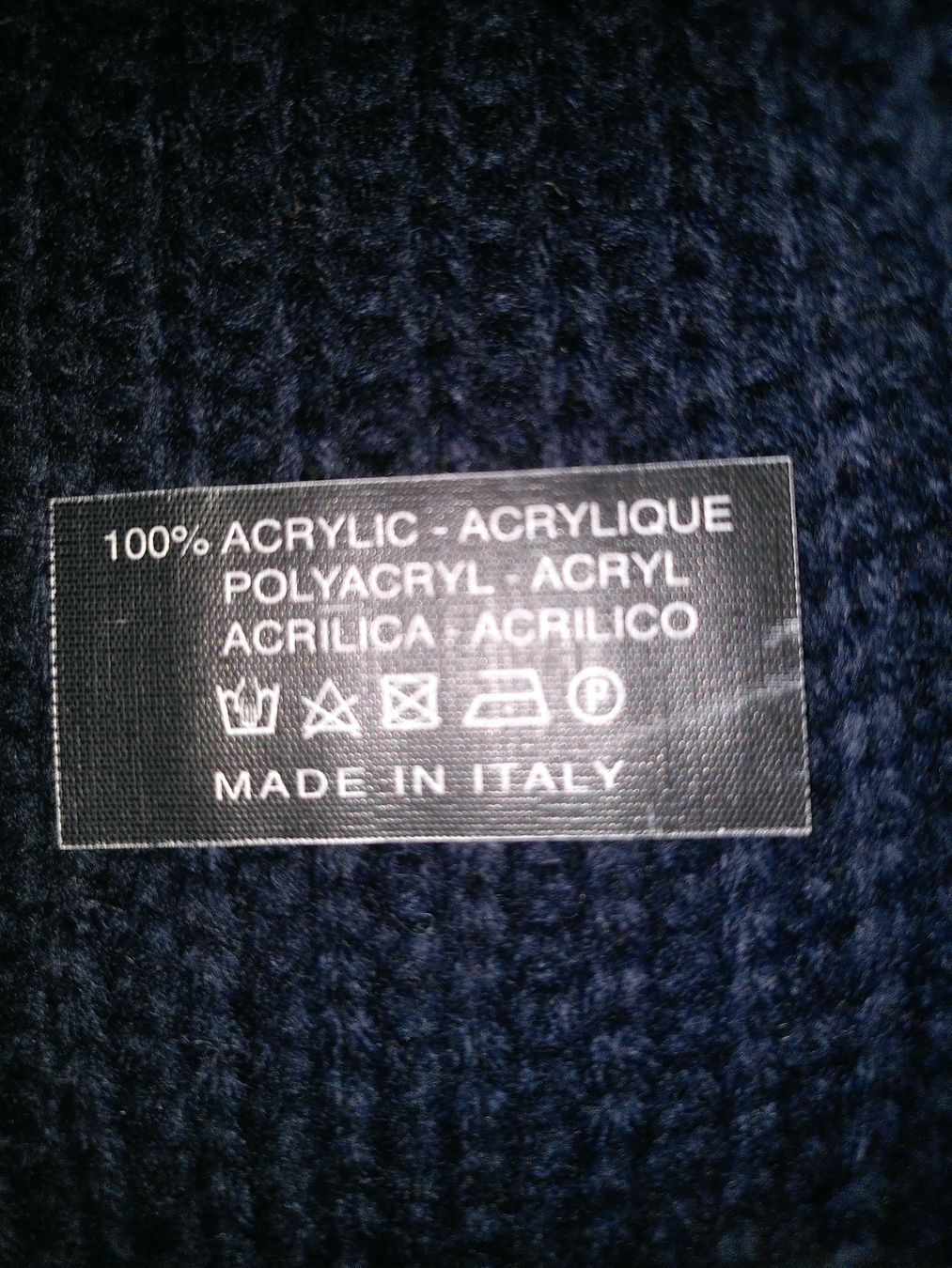 Foulard & Sciarpe: SCHAL/ HALSTUCH GESTRICKT, DUNKELBLAU – Nuovo (secondo la descrizione) da Brugg AG venduto da olamim 1