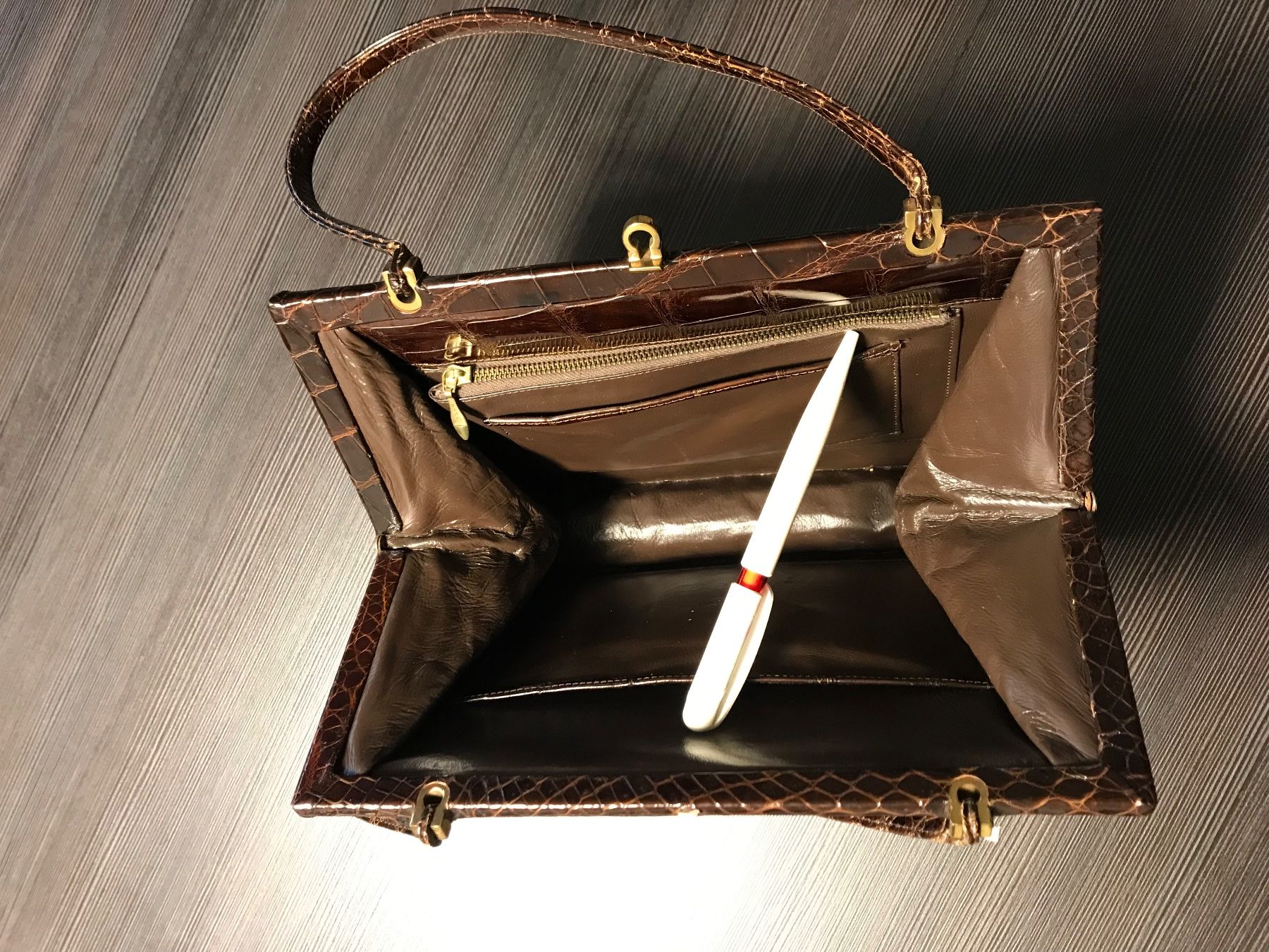 Borse da donna: VINTAGE KROKODIL- LEDER TASCHE – Usato da Basel venduto da shorthills_2013 4