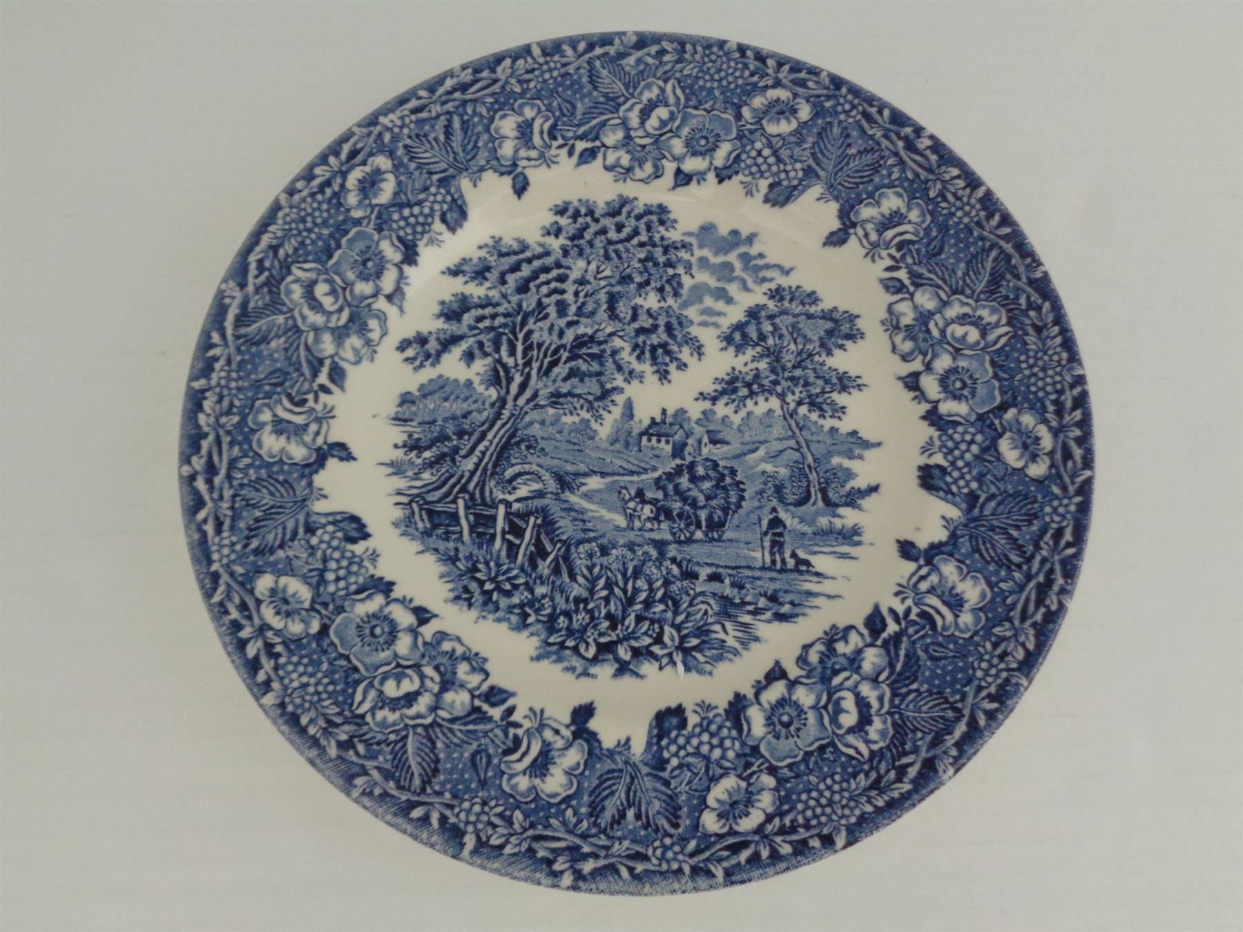 Teller: 6 Dessertteller - Ironstone England blau – Gebraucht aus Chur von omonia 3