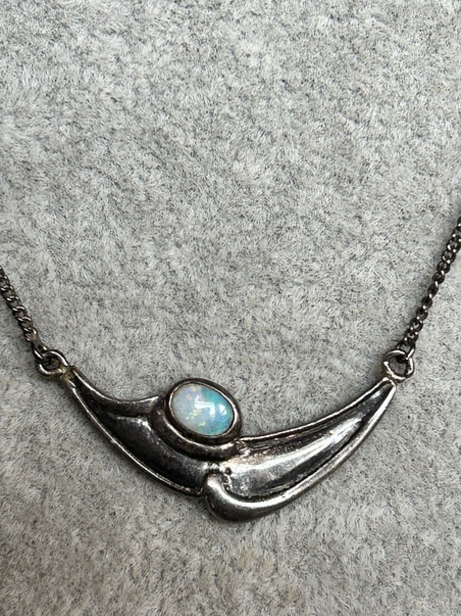 Catenine: Silberkette opal Jugendstil – Usato da Laufen venduto da Bellavitaboom