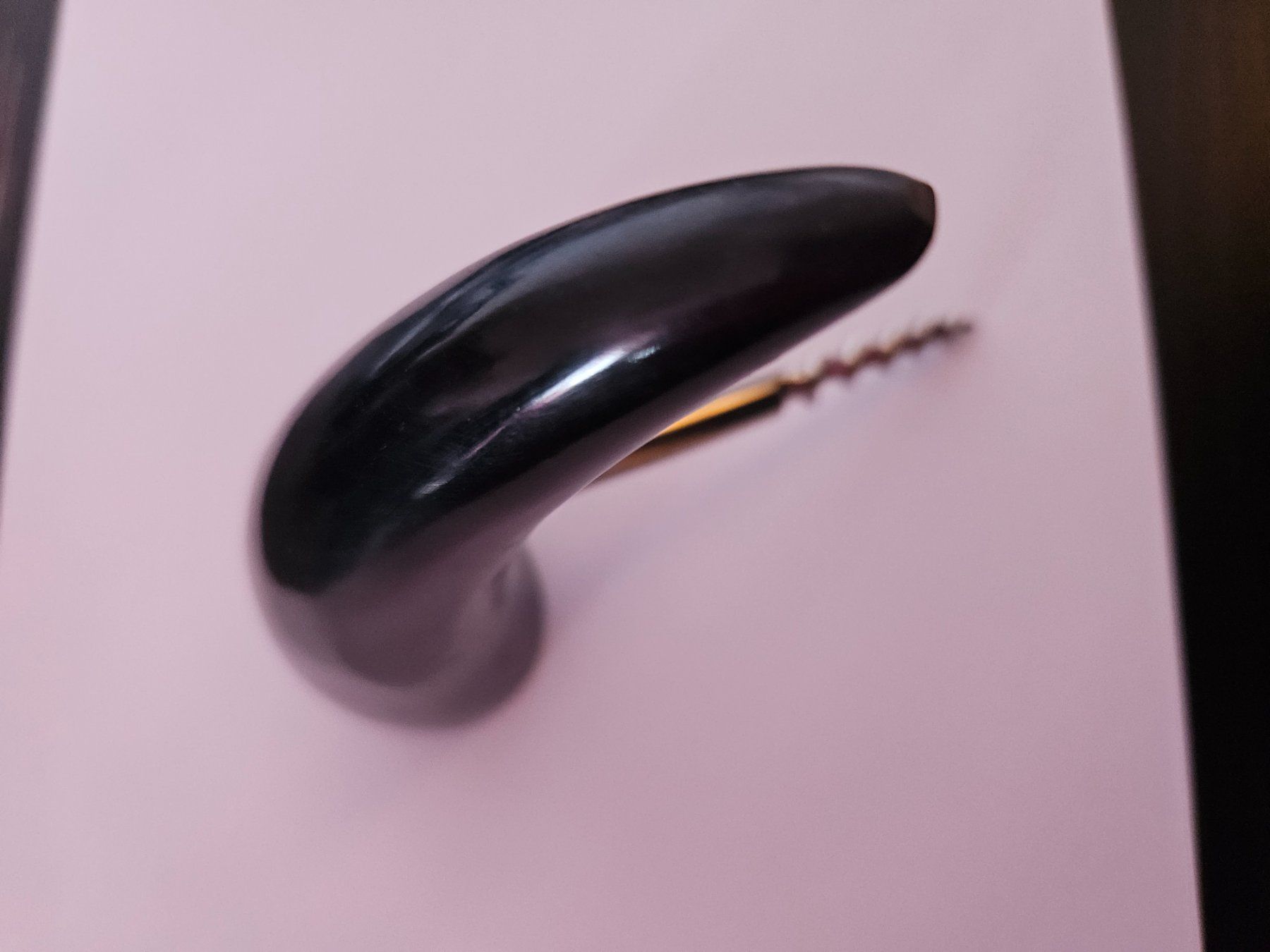 Apribottiglie & Tappi per chiusura: Korkenzieher mit schwarzem Horn-Griff – Usato da Zürich venduto da SkullLady88 1