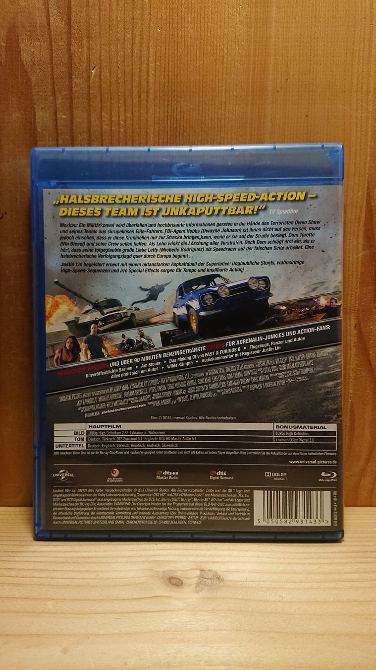 Tutti i DVDs: FAST AND FURIOUS 6 Blu-Ray – Usato da Wilderswil venduto da Exebub 1