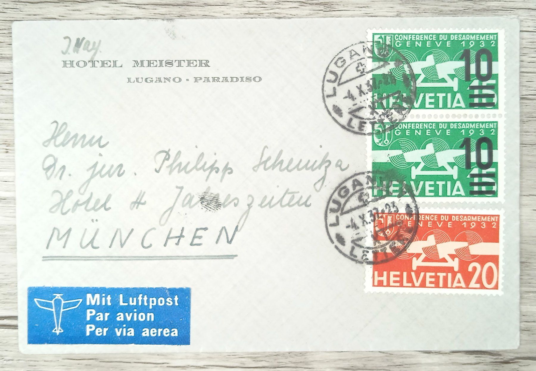 Alle Briefmarken: TR10 Enveloppe + Timbre Suisse 1937 – Gebraucht aus Cousset von Patrick_Collections