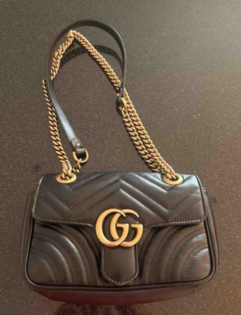 Gucci Marmont Tasche Leder Schwarz