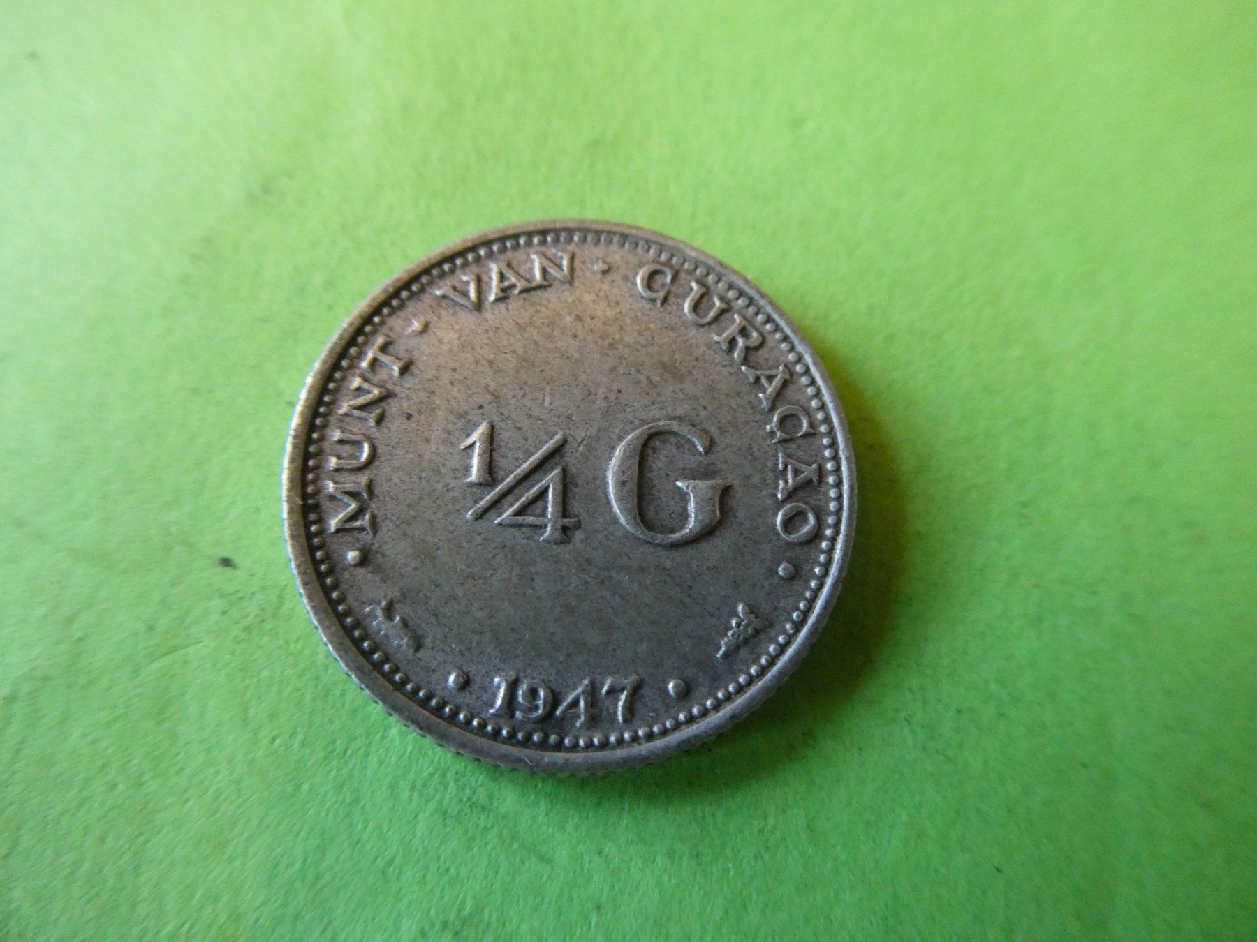 Alle Münzen: Curacao 1947, 1/4 Gulden - Silber – Gebraucht aus Hinterforst von Rohusri 1