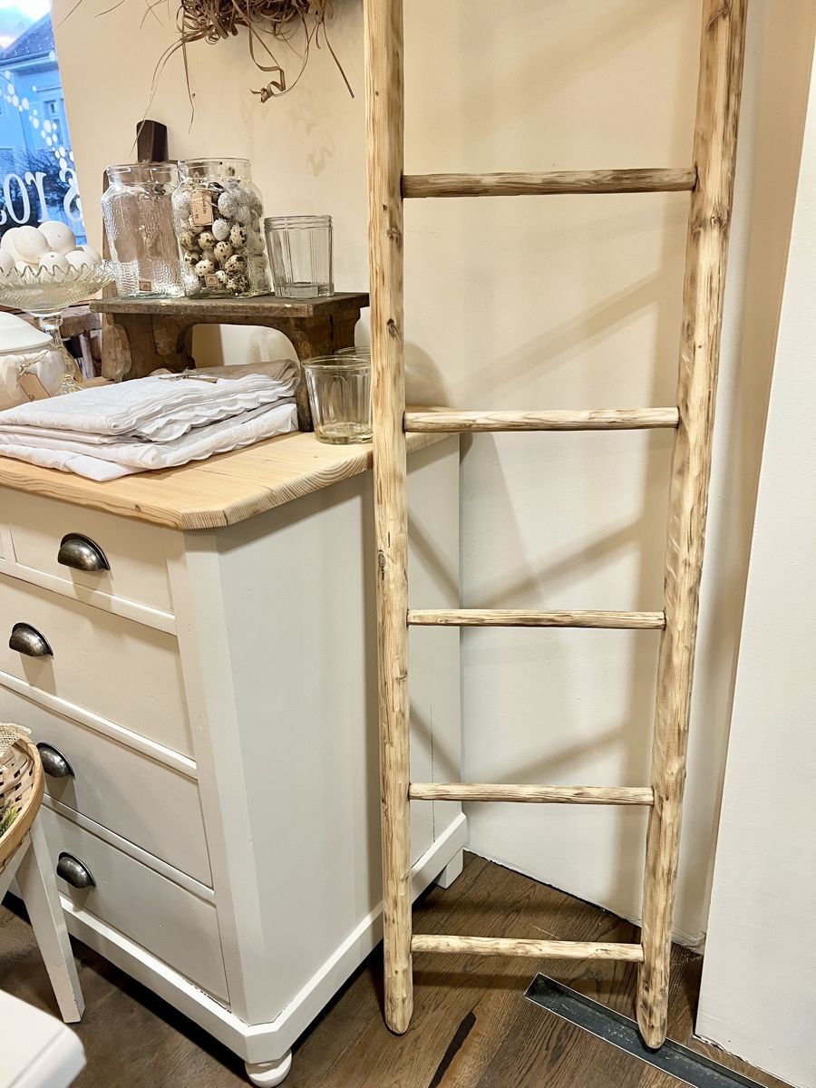 Scale: Altholzleiter Holzleiter 184cm restauriert – Usato da Sirnach venduto da dasrosahaus 1
