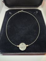 Silbercollier 925 mit Bergkristall kugel Anhänger