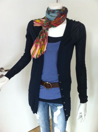 🤩MANGO STRICK-JACKE DUNKELBLAU & PERLMUTT-KNÖPFE & ARMANI P