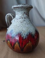 Vintage Vase West Germany 1950er Jahre, Fat Lava, Rarität!