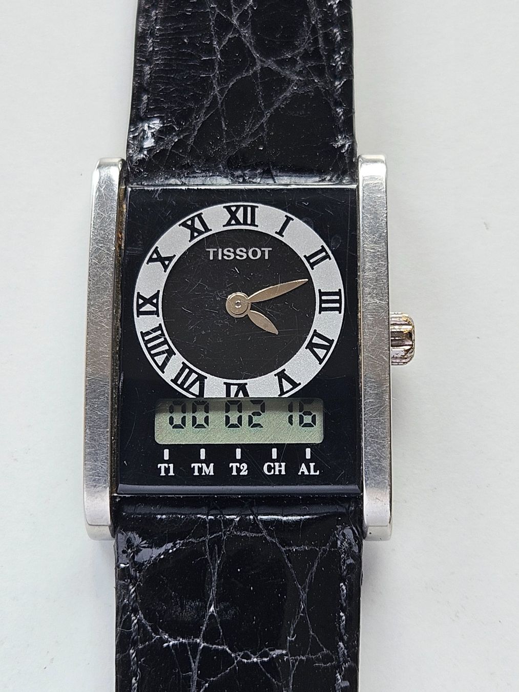 Tissot Orologi: 810 Tissot Two Timer schwarz Quartz – Usato da Berikon venduto da mmm21