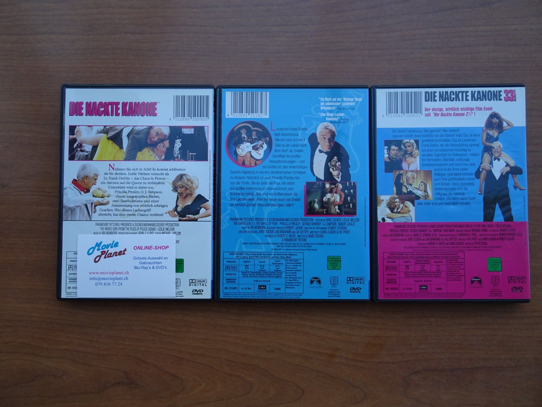 Tutti i DVDs: Die Nackte Kanone 1-3 – Usato da Schenkon venduto da Movieplanet 2