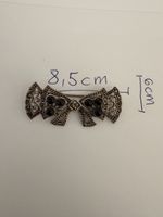 Vintage Silber Brosche 925 mit Onyx Steinen, Top Zustand!