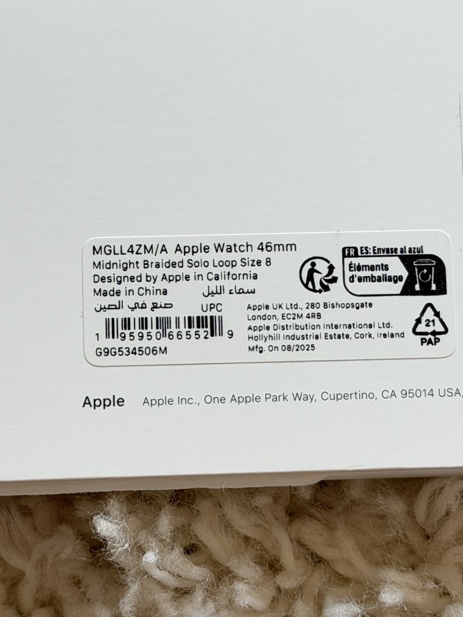 Apple Armbänder & -reifen: Apple Watch Braided Solo Loop 46mm Midnight Gr. 8 Original – Gebraucht aus Zürich von phil_phil_phil 3